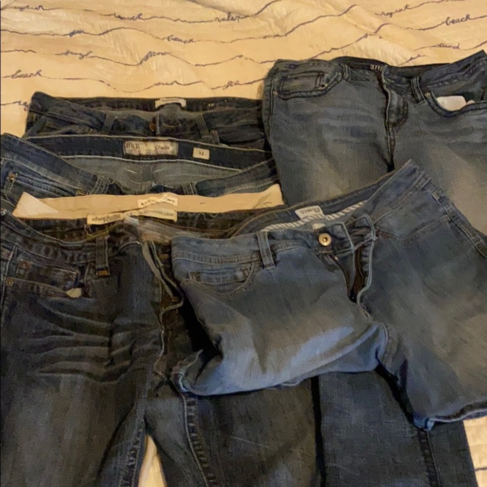 Lot of Jeans, capris, and shorts size 12